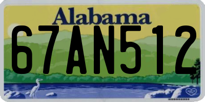 AL license plate 67AN512