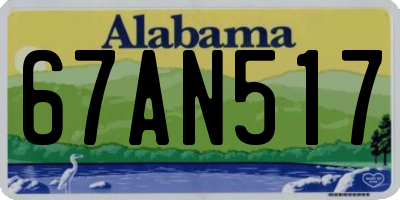 AL license plate 67AN517