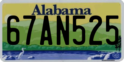 AL license plate 67AN525