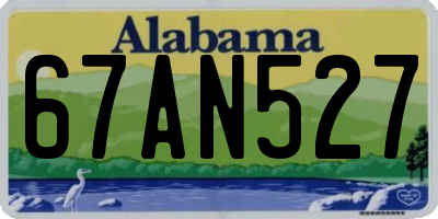 AL license plate 67AN527