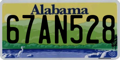 AL license plate 67AN528