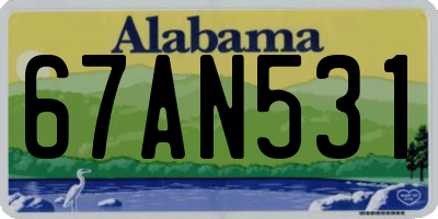 AL license plate 67AN531