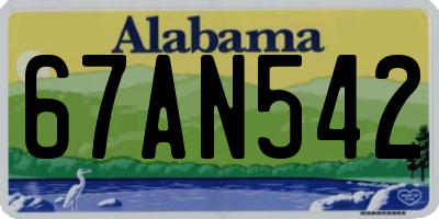 AL license plate 67AN542