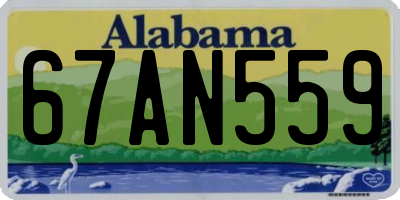 AL license plate 67AN559