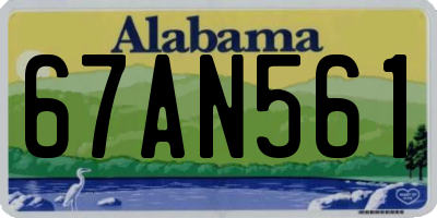 AL license plate 67AN561