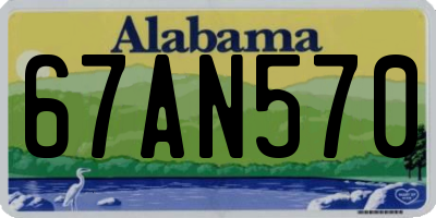 AL license plate 67AN570