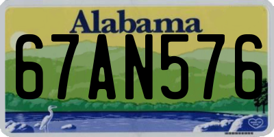 AL license plate 67AN576