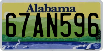 AL license plate 67AN596
