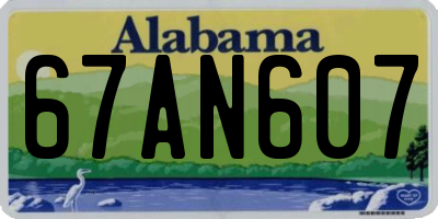 AL license plate 67AN607