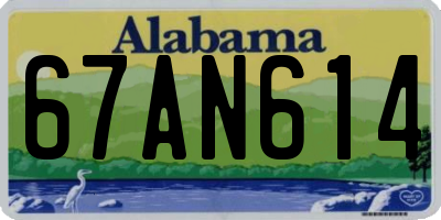 AL license plate 67AN614