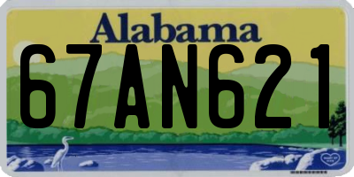 AL license plate 67AN621