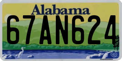 AL license plate 67AN624
