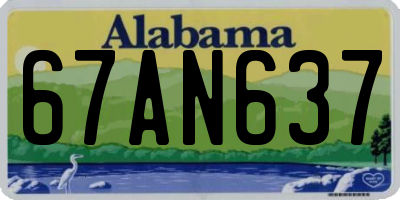 AL license plate 67AN637