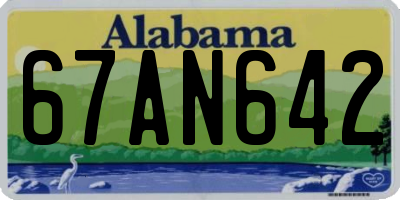 AL license plate 67AN642