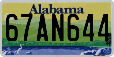 AL license plate 67AN644