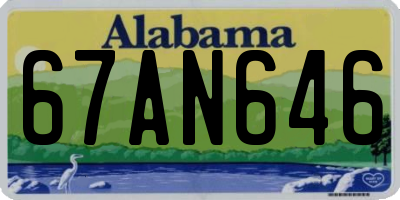 AL license plate 67AN646
