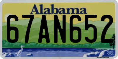 AL license plate 67AN652