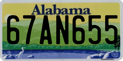 AL license plate 67AN655