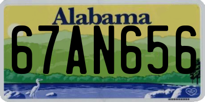 AL license plate 67AN656