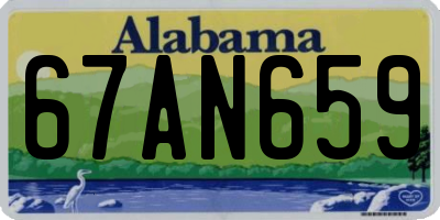 AL license plate 67AN659