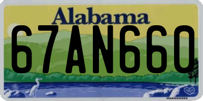 AL license plate 67AN660