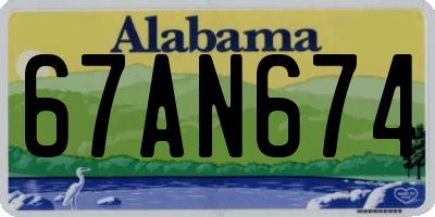 AL license plate 67AN674
