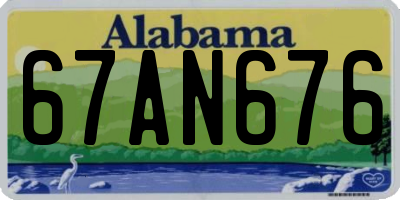 AL license plate 67AN676