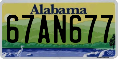 AL license plate 67AN677