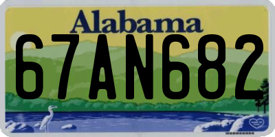 AL license plate 67AN682