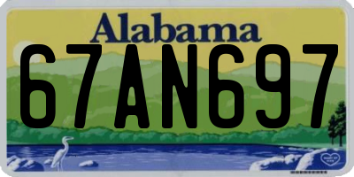 AL license plate 67AN697