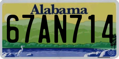 AL license plate 67AN714