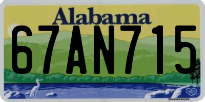 AL license plate 67AN715