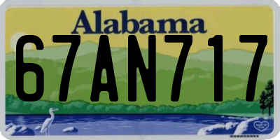AL license plate 67AN717