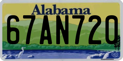 AL license plate 67AN720