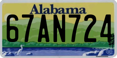 AL license plate 67AN724