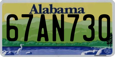 AL license plate 67AN730
