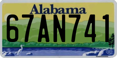 AL license plate 67AN741