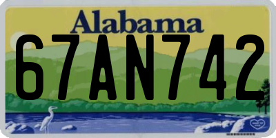 AL license plate 67AN742
