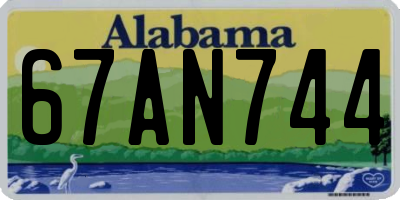 AL license plate 67AN744