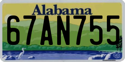 AL license plate 67AN755