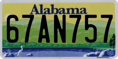 AL license plate 67AN757