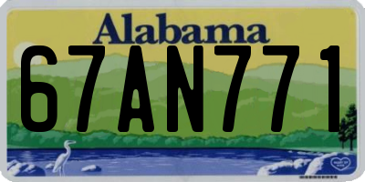 AL license plate 67AN771