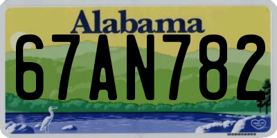 AL license plate 67AN782