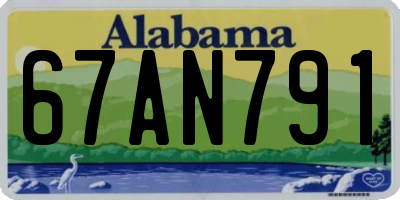AL license plate 67AN791
