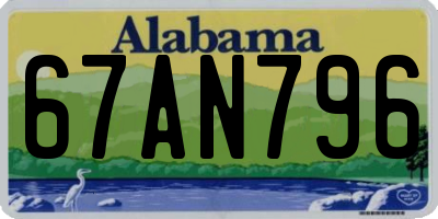 AL license plate 67AN796