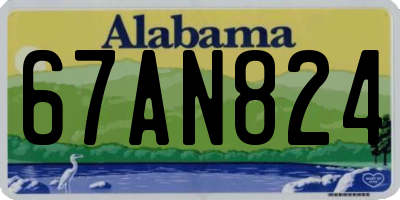 AL license plate 67AN824