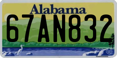 AL license plate 67AN832