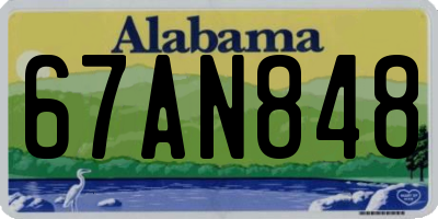 AL license plate 67AN848