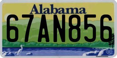 AL license plate 67AN856