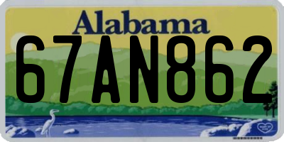 AL license plate 67AN862